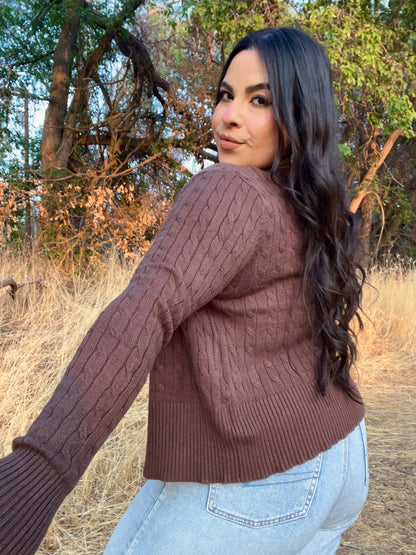 Gilmore Girl Cardigan (Chocolate)
