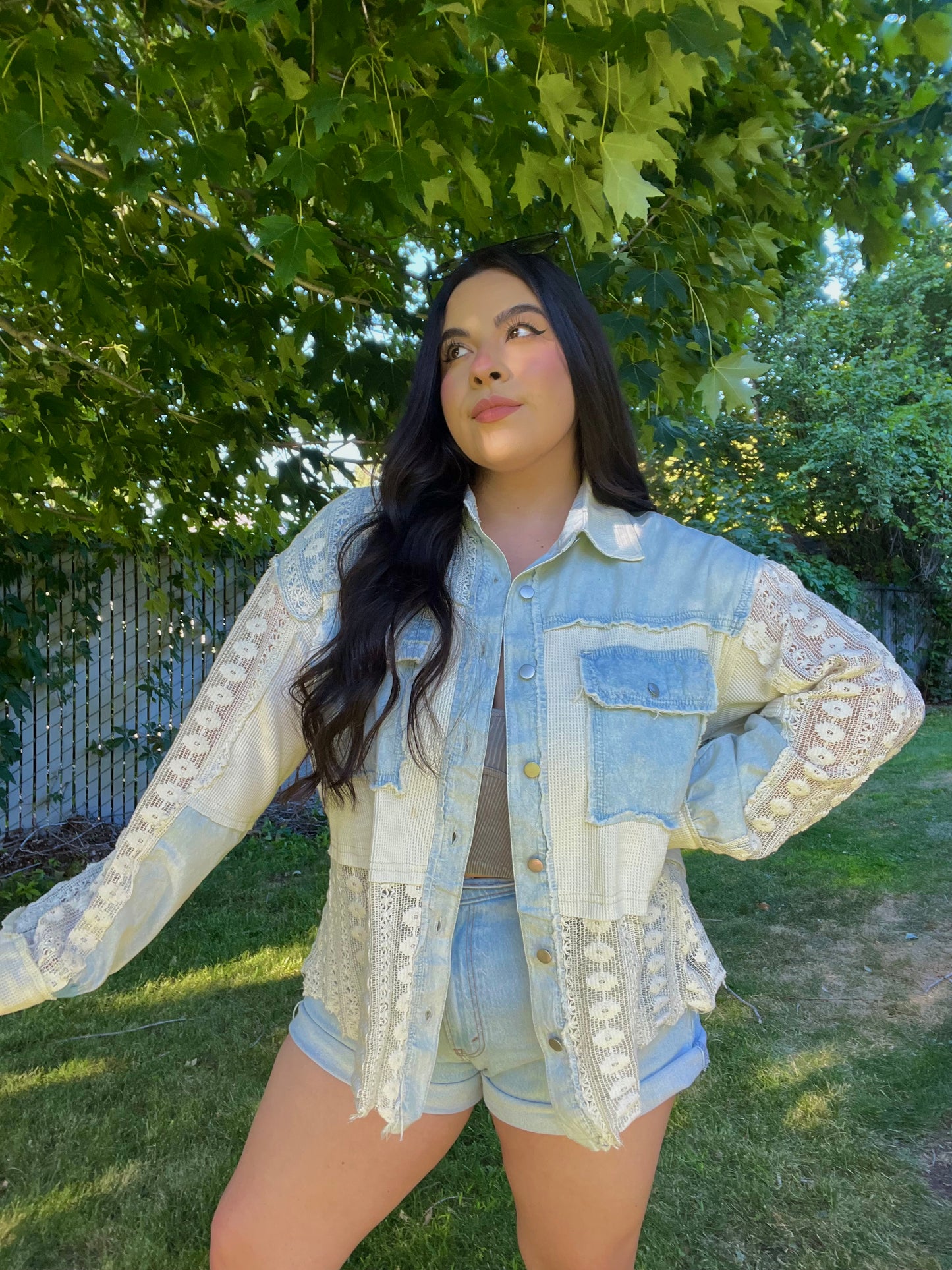 Endless Vibes Crochet Top (Denim)