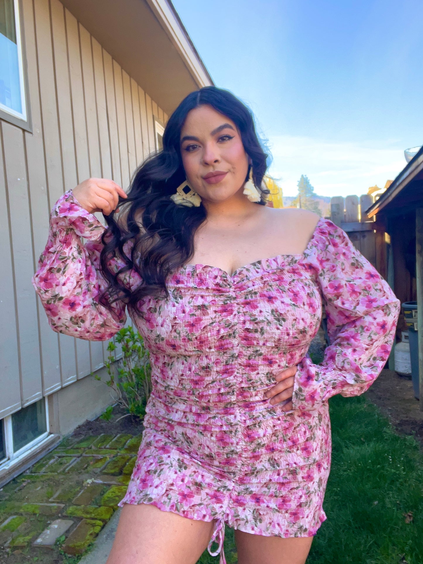 Serenity Floral Dress (Pink)