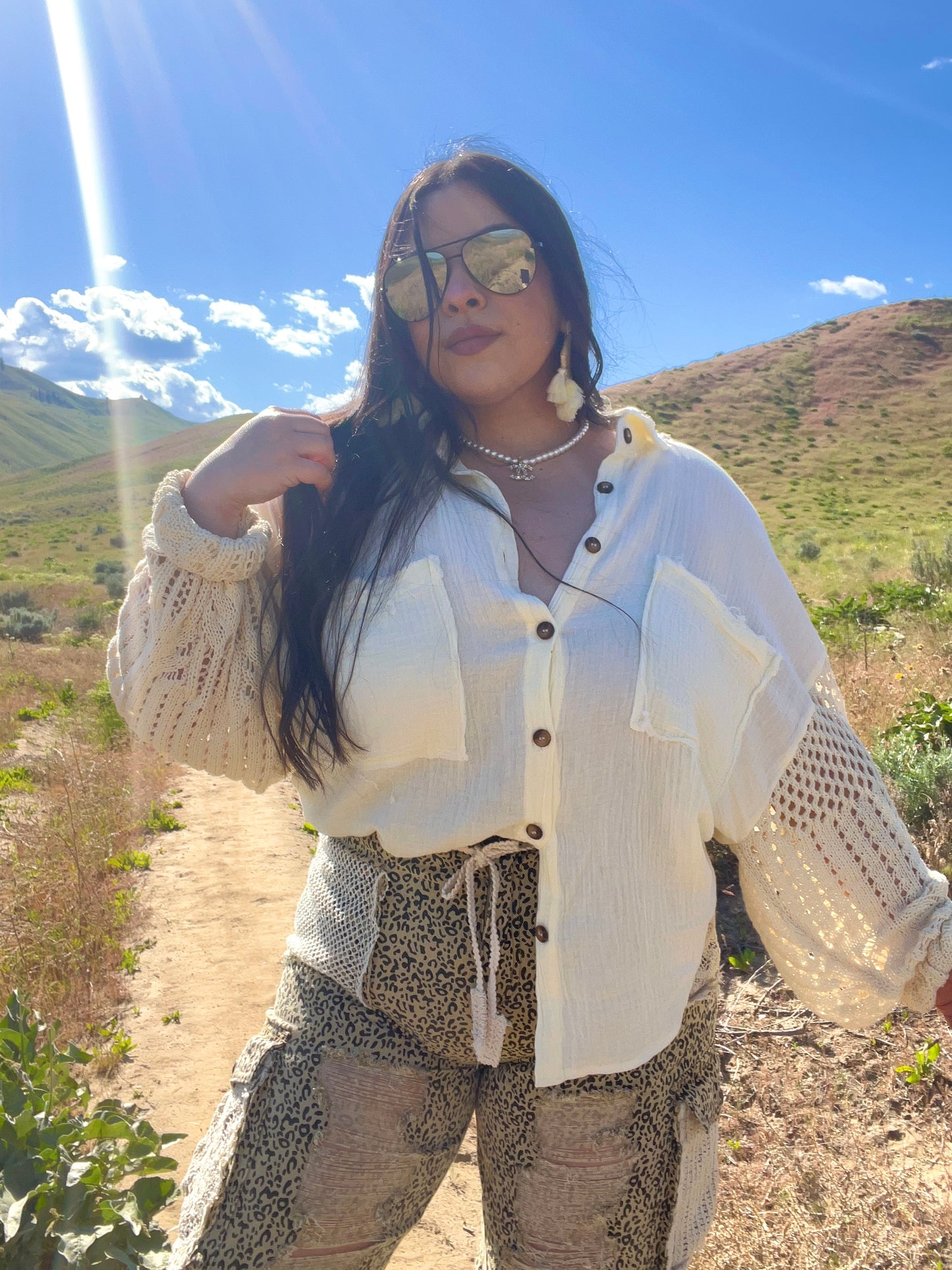 Esencia Crochet Top (Natural)