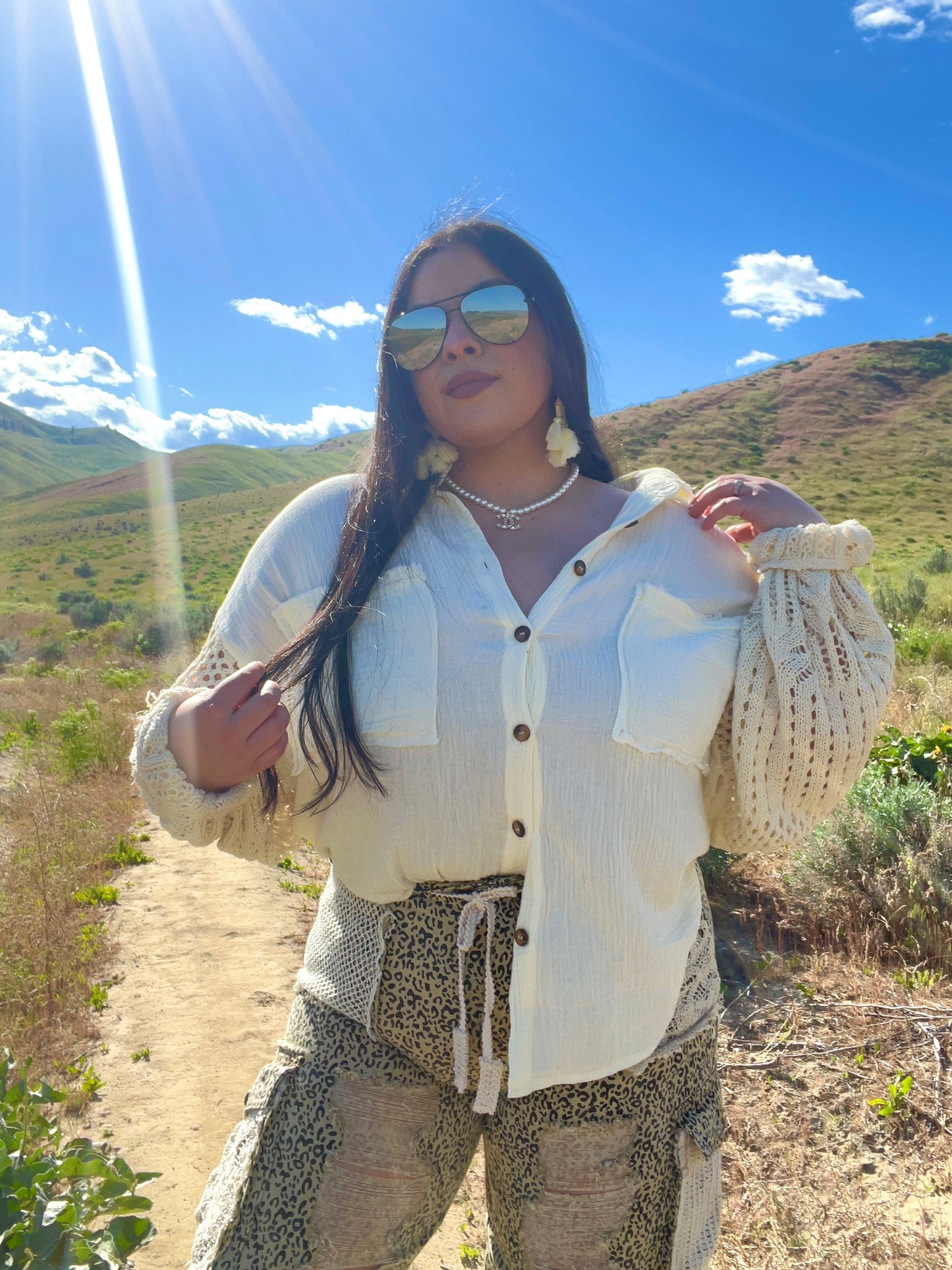 Esencia Crochet Top (Natural)