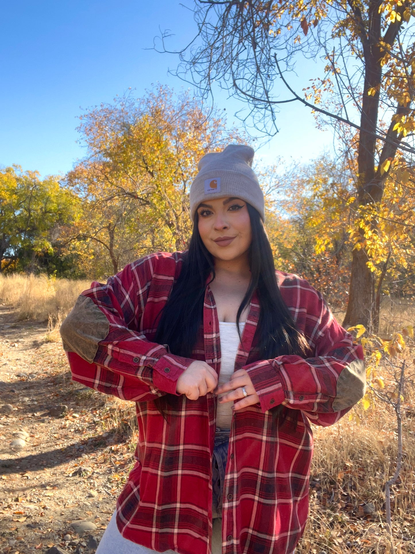 Apple Picking Plaid Top