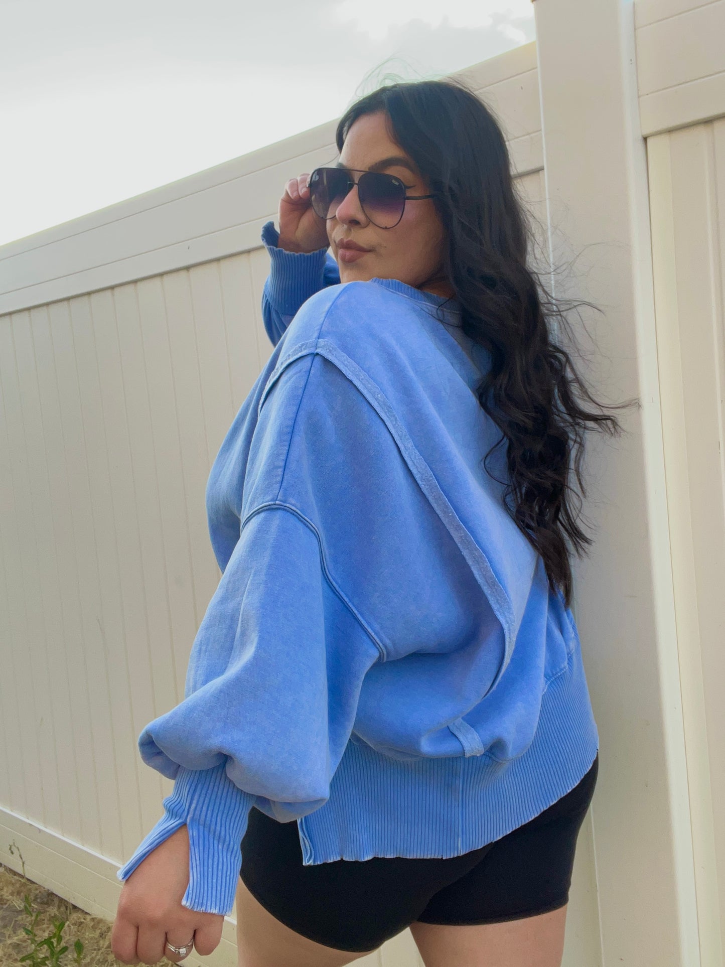 Feeling Free Pullover(Periwinkle)