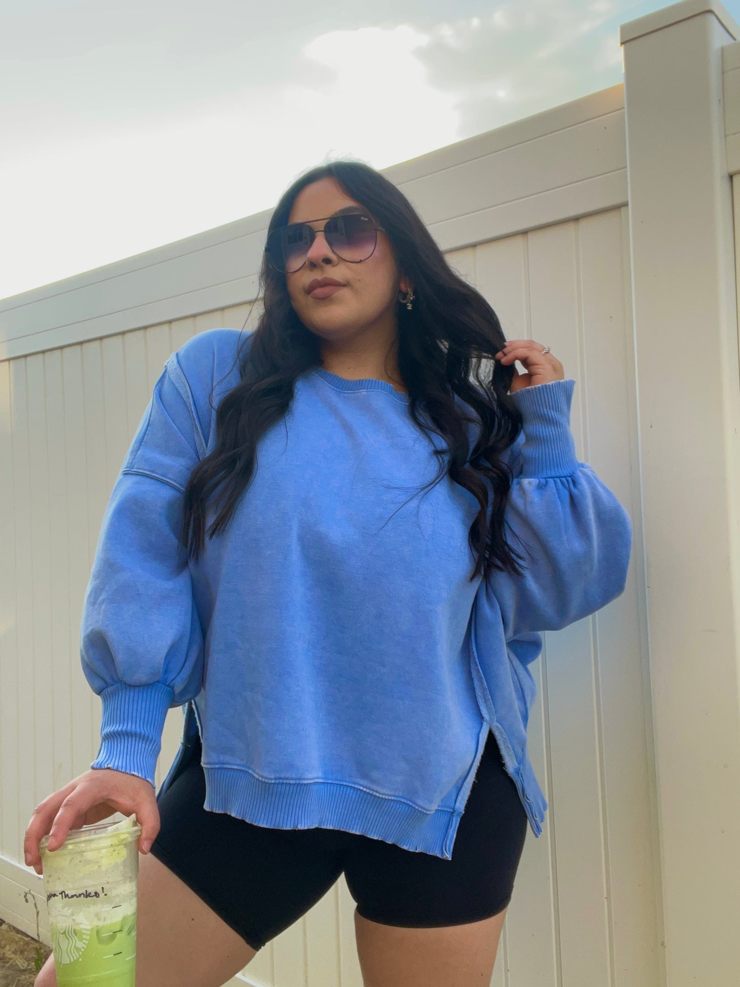 Feeling Free Pullover(Periwinkle)
