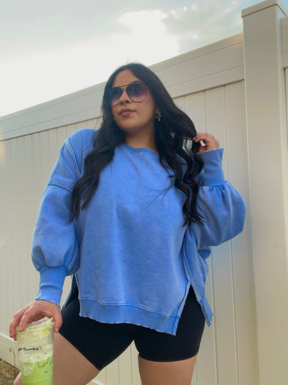 Feeling Free Pullover(Periwinkle)