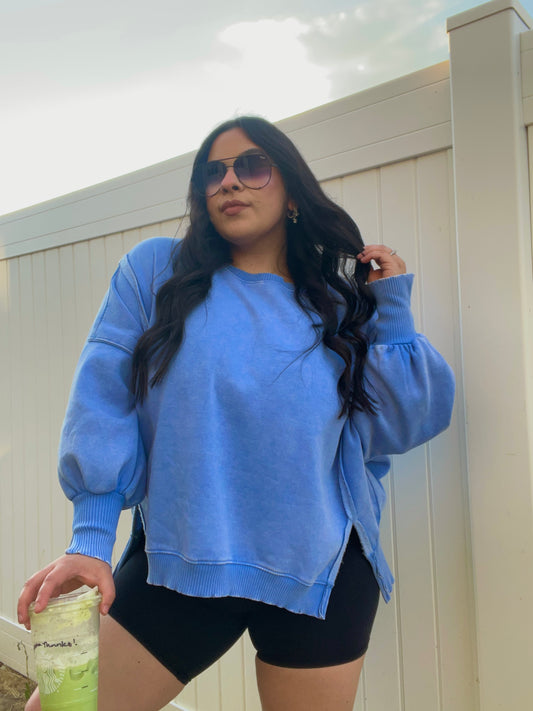 Feeling Free Pullover(Periwinkle)