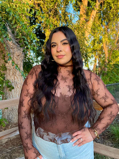 Dainty Lace Top (Chocolate)