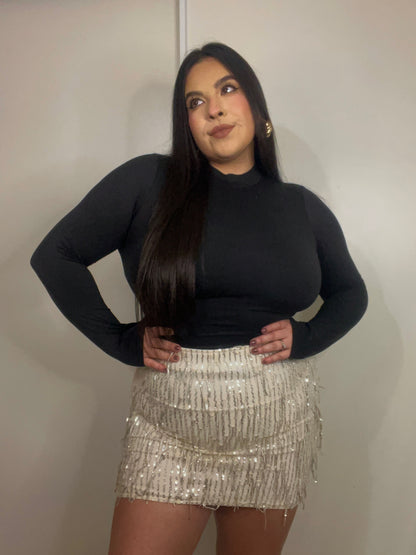 Estrella Sequin Skirt (Champagne)