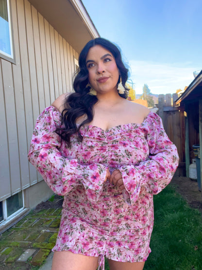 Serenity Floral Dress (Pink)